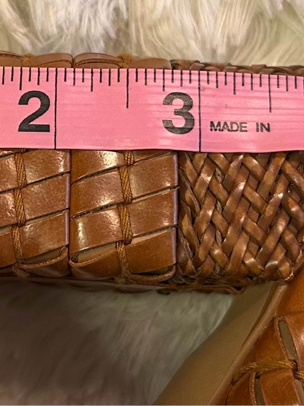 Vince Camuto Cognac Braided Knot Wedge Sandals - Picture 8 of 8